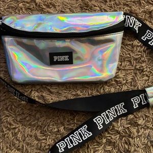 PINK holographic fanny pac bag